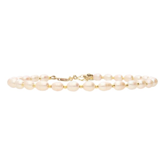 Foto: Bela donaco enkelbandje pearl collection b6 orchid parels 24k verguld sterling zilver