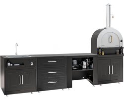 Oviala - 4-delige buitenkeuken met pizzaoven - Memphis
