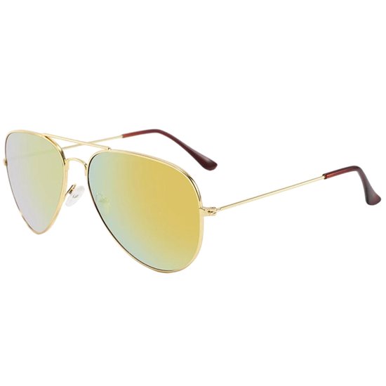 Fako Fashion® - Pilotenbril - Polariserend - Polarized - Piloot Zonnebril - Heren Zonnebril - Dames Zonnebril - Goud - Rood van Fako Fashion® — afbeelding 2
