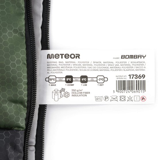 Meteor Bombay - Slaapzak - olijfgroen/zwart van Meteor — afbeelding 4