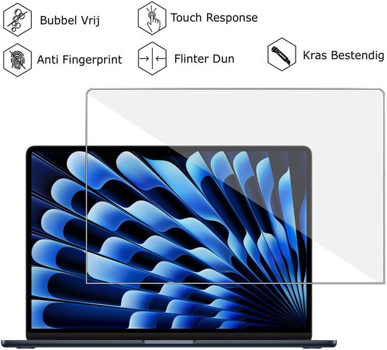 Lot de 2 films protecteurs d'écran ChiGuard pour MacBook Air / Pro 13,6 pouces - Verre de protection incurvé - GuardCover