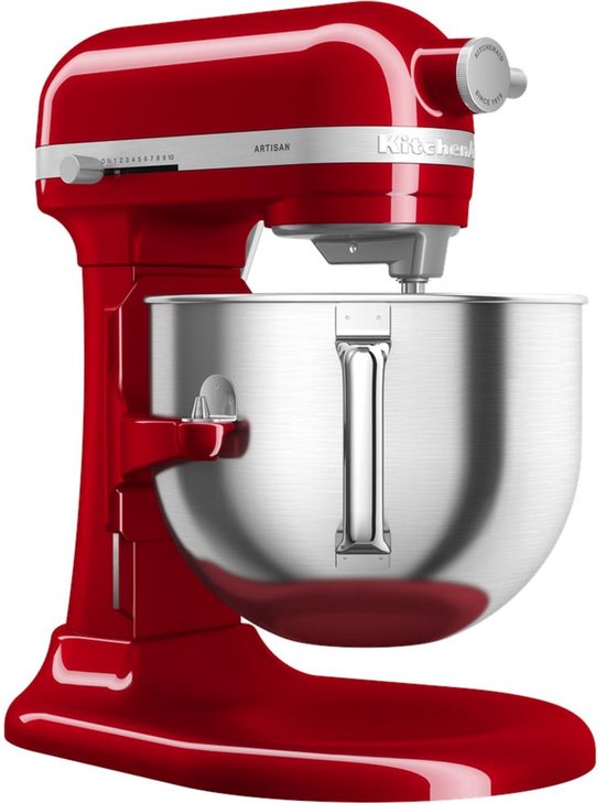 KitchenAid Artisan Standmixer met in Hoogte Verstelbare Kom - Krachtig, stil, 11 snelheden, roestvrijstalen accessoires en capaciteit van 6,6L - Keizerrood van KitchenAid — afbeelding 2