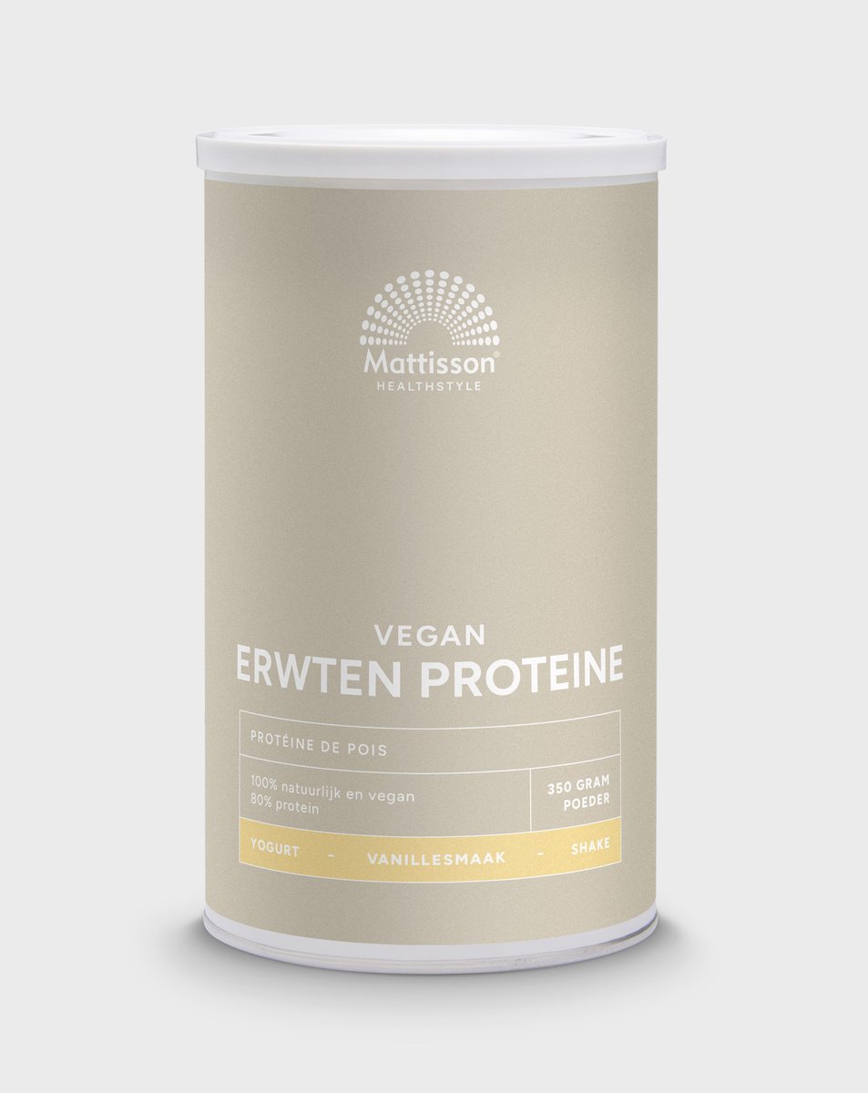 Goedkoopste Mattisson - Erwten Proteïne Poeder Vanille - 77 Eiwitgehalte - Vegan Eiwitpoeder - 350 Gram