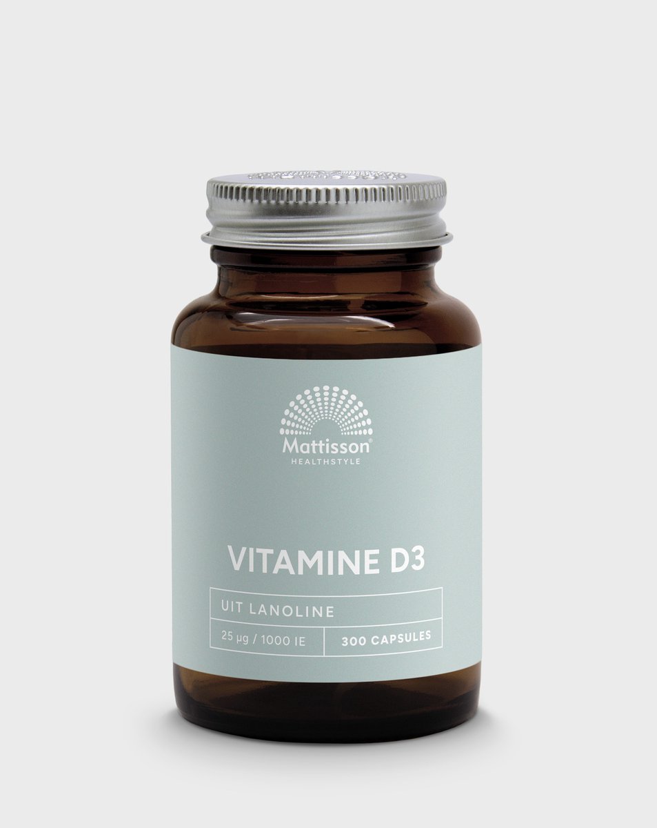 Goedkoopste Mattisson - Vitamine D3 25 mcg 1000 iu - Vitamine D Voedingssupplement - 300 Tabletten