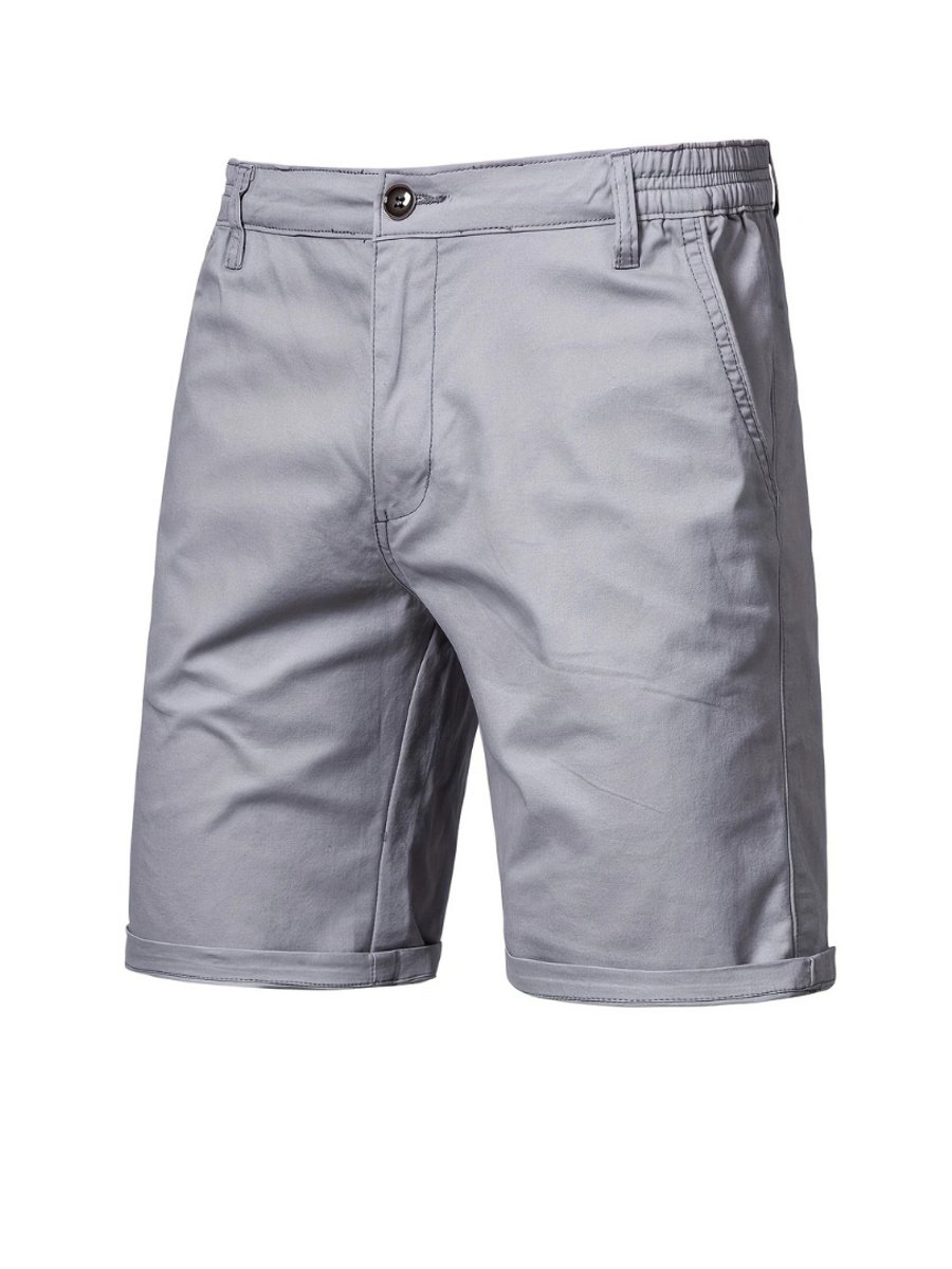 Nivard Korte Broek Heren Golfbroek Spijkerbroek met Zakken Volwassenen Jongens Shorts Lichtgrijs