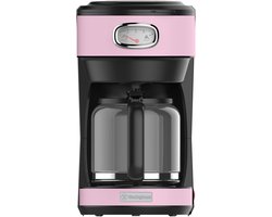 Westinghouse Retro Filter-koffiezetapparaat – Filterkoffie – Herbruikbaar Filter – 1,25L – 10 Koppen – 1000W – Roze