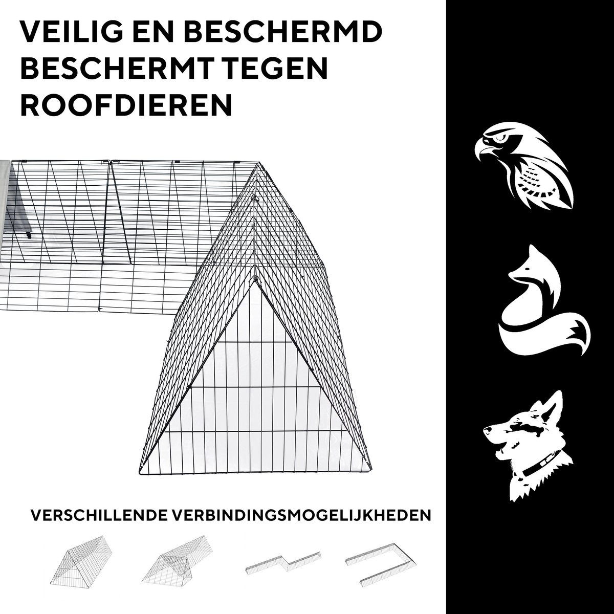 MaxxPet Konijnenhok - Konijnenren met Zonnescherm 300x200x65cm thumbnail 6