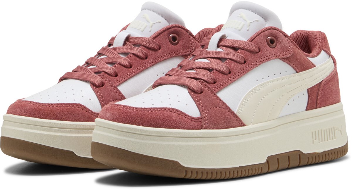 PUMA Rebound Femme Low SD Dames Sneakers PUMA -Frosted Ivory-Exotic Rood