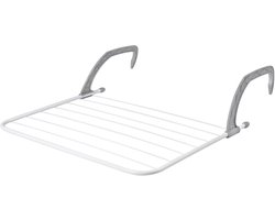 KADAX Balkonwasdroger, wasrek voor balkon, balkonleuning, radiator, badkamer, hangende wasdroger, kleine hangdroger, inklapbaar