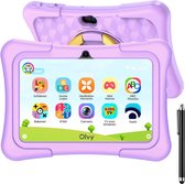 Olvy Kindertablet Vanaf 3 Jaar - 96GB - Tablet - Ouder Control App - 7 Inch - Tablet Kinderen - Stevige Beschermhoes - 100% Kidsproof