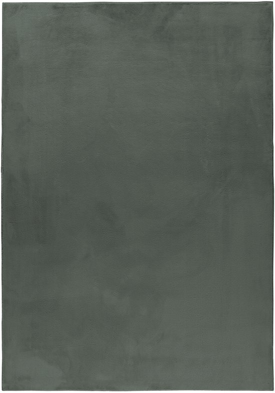 Tapis moelleux super doux vert foncé 120 x 170 cm Moonay Home