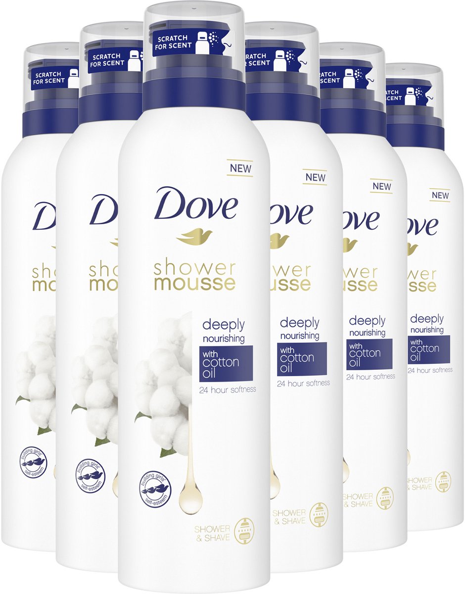 Dove Deeply Nourishing Doucheschuim - 6 x 200ml - Voordeelverpakking