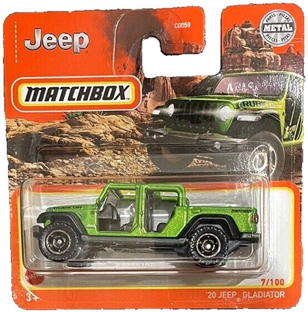 MATCHBOX 7-100 '20 JEEP GLADIATOR RACING GREEN (1:64) METAL