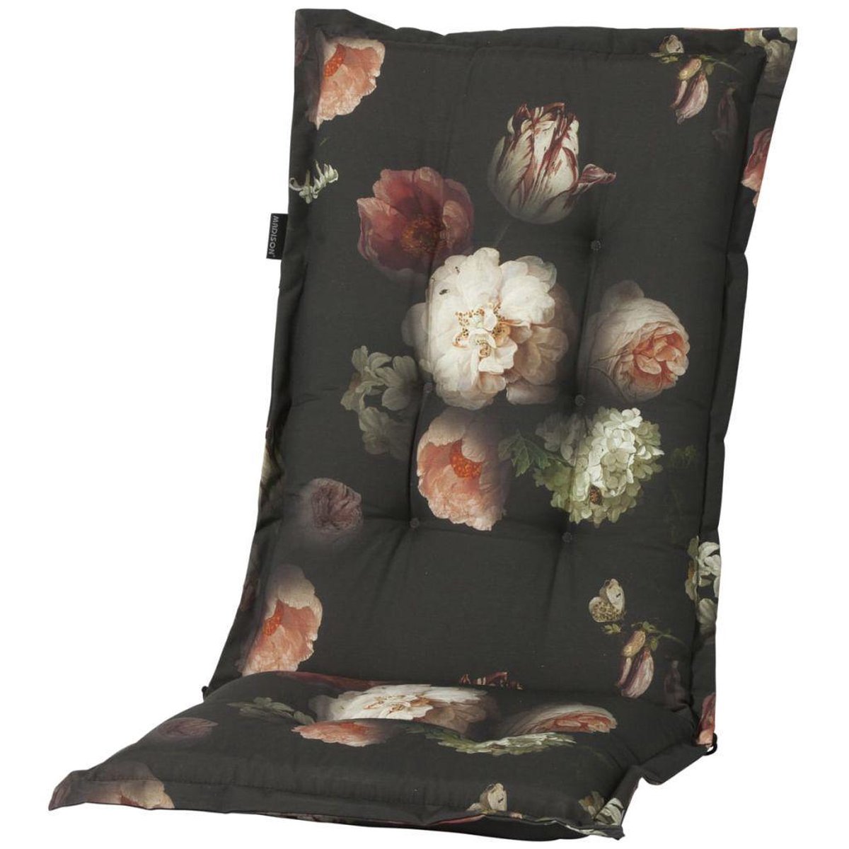 Madison tuinkussen hoog Dark flower 123x50 cm