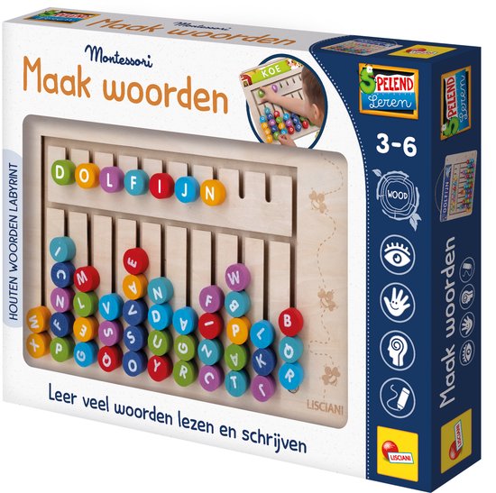 Lisciani - Woorden Labyrint – Educatief Woordspel