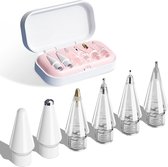 Vervangende Penpunten - 6 Stuks - Vervangende Potloodpunten Geschikt Voor Apple Pencil Pro,apple 2e 1e Generatie USB-C En Logitech Crayon Digital Pencil - Replacement Tips - Met Opbergdoos