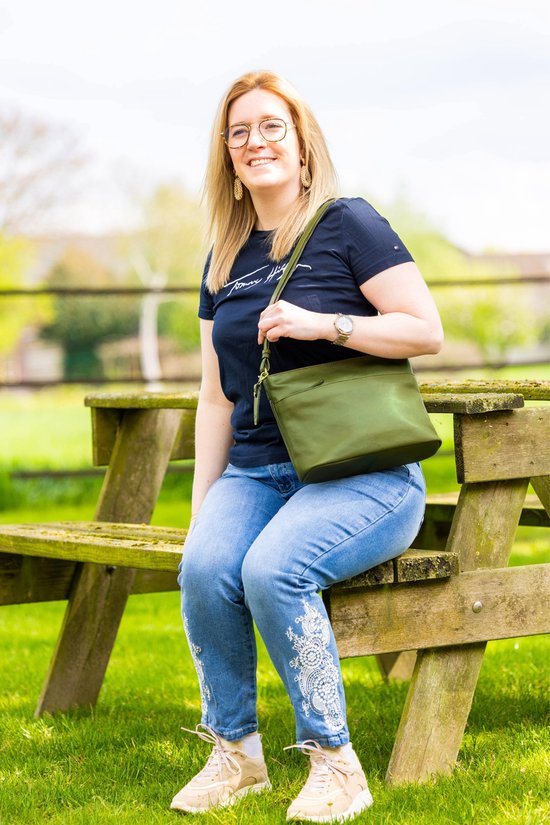 Sac bandoulière en cuir Ella Olive - Lioné