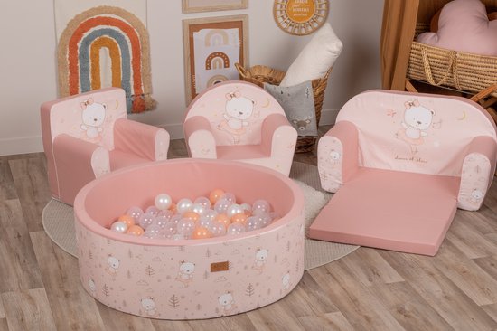 Kinderzetel Ballerina Beer Bank - Kinderfauteuil - Kinderbank - Kindersofa - Kinder fauteuil - Kinderzeteljes peuters - Kinder zetel - Kinderstoel - kinderfauteuils - Speelgoed 1 jaar - Gomoor van Merkloos — afbeelding 3