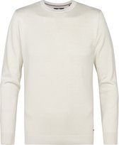 Petrol Industries Heren Fijngebreide Trui - Regular Fit - Ronde Hals - Truien Heren - Pullover - Wit - Maat XXL