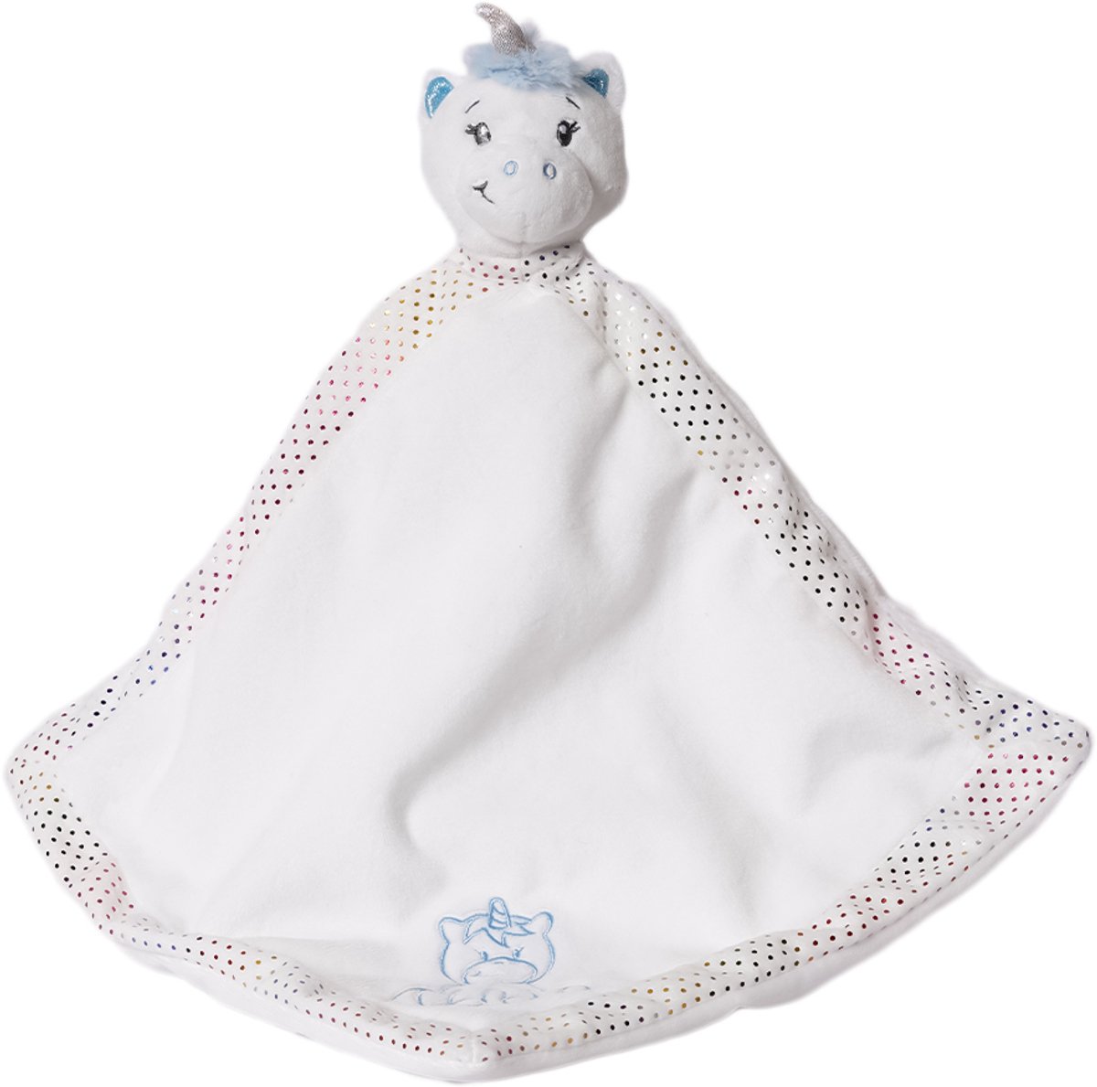 Speelgoedtopdeals - Pluche Knuffeldoekje Jessie Eenhoorn - 45 cm – Unicorn - Blauw