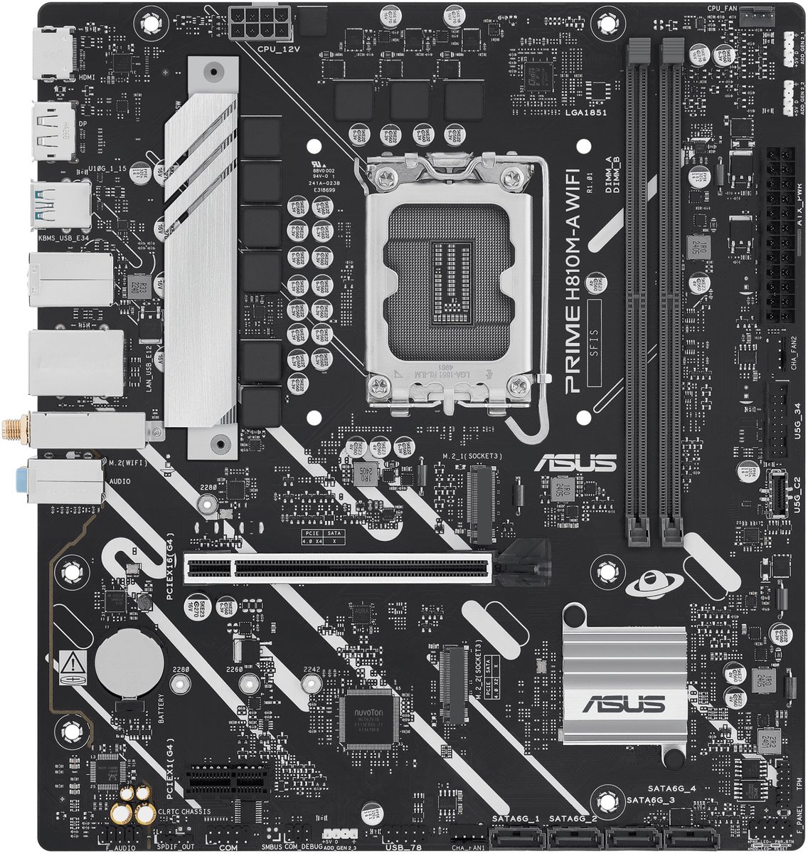 ASUS PRIME H810M-A WIFI Intel H810 LGA 1851 (Socket V1) micro ATX