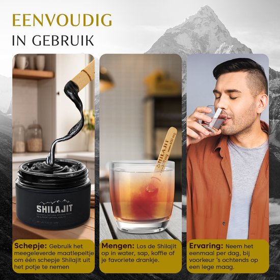 Shilajit Himalayen Pur 100% - Résine 50g - Complément énergie, Endurance, Force - Fabriqué Aux USA
