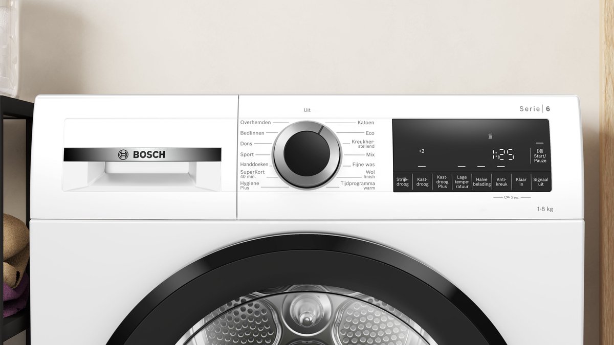 Bosch WQG133DBNL Serie 6 Warmtepompdroger 8 kg Auto Dry