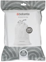 Brabantia PerfectFit Sacs poubelle Code H (50-60 litres), Distributeur 40 pièces