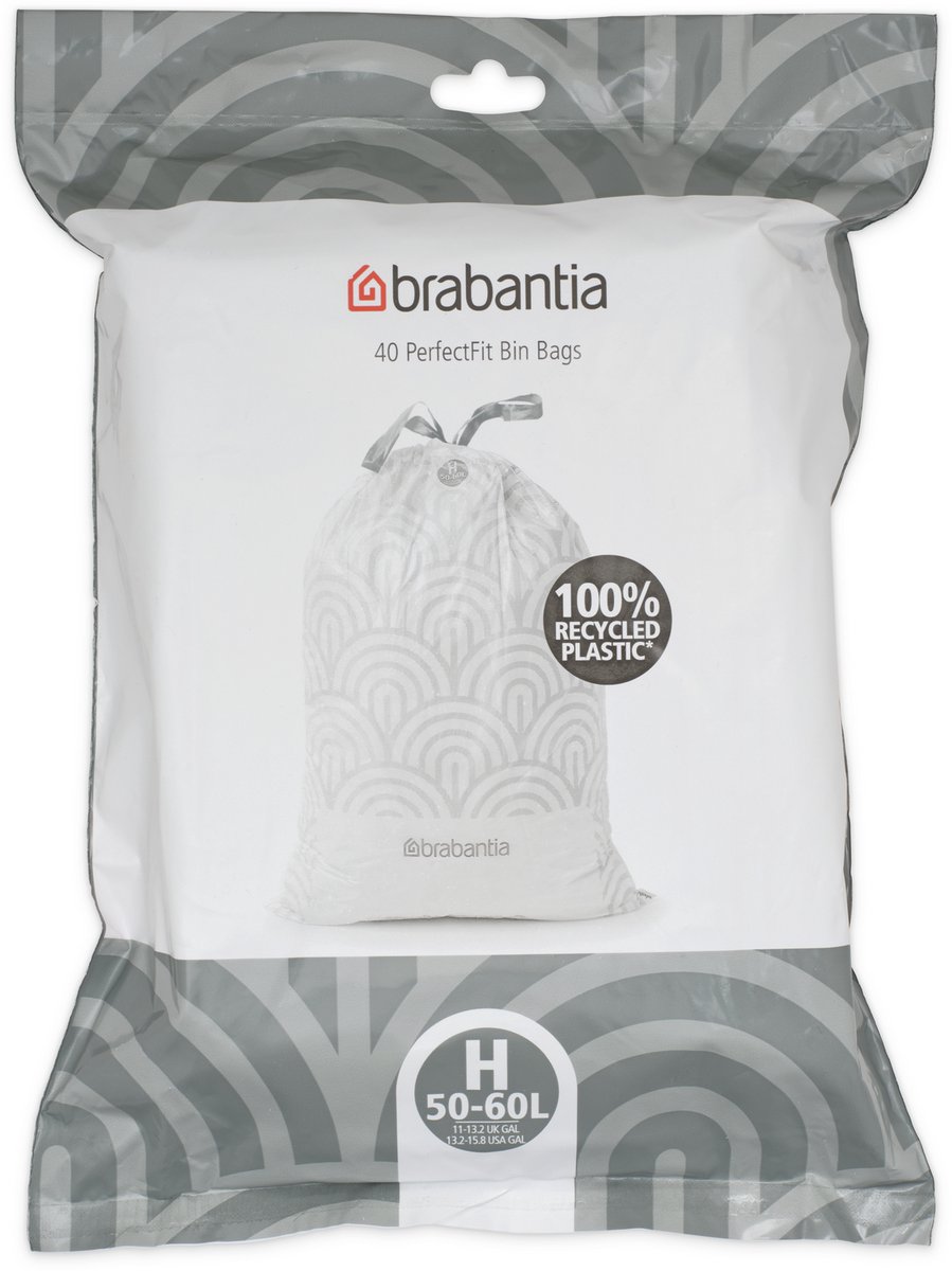 Goedkoopste Brabantia PerfectFit Vuilniszakken - 50/60 l - Code H - 40 stuks