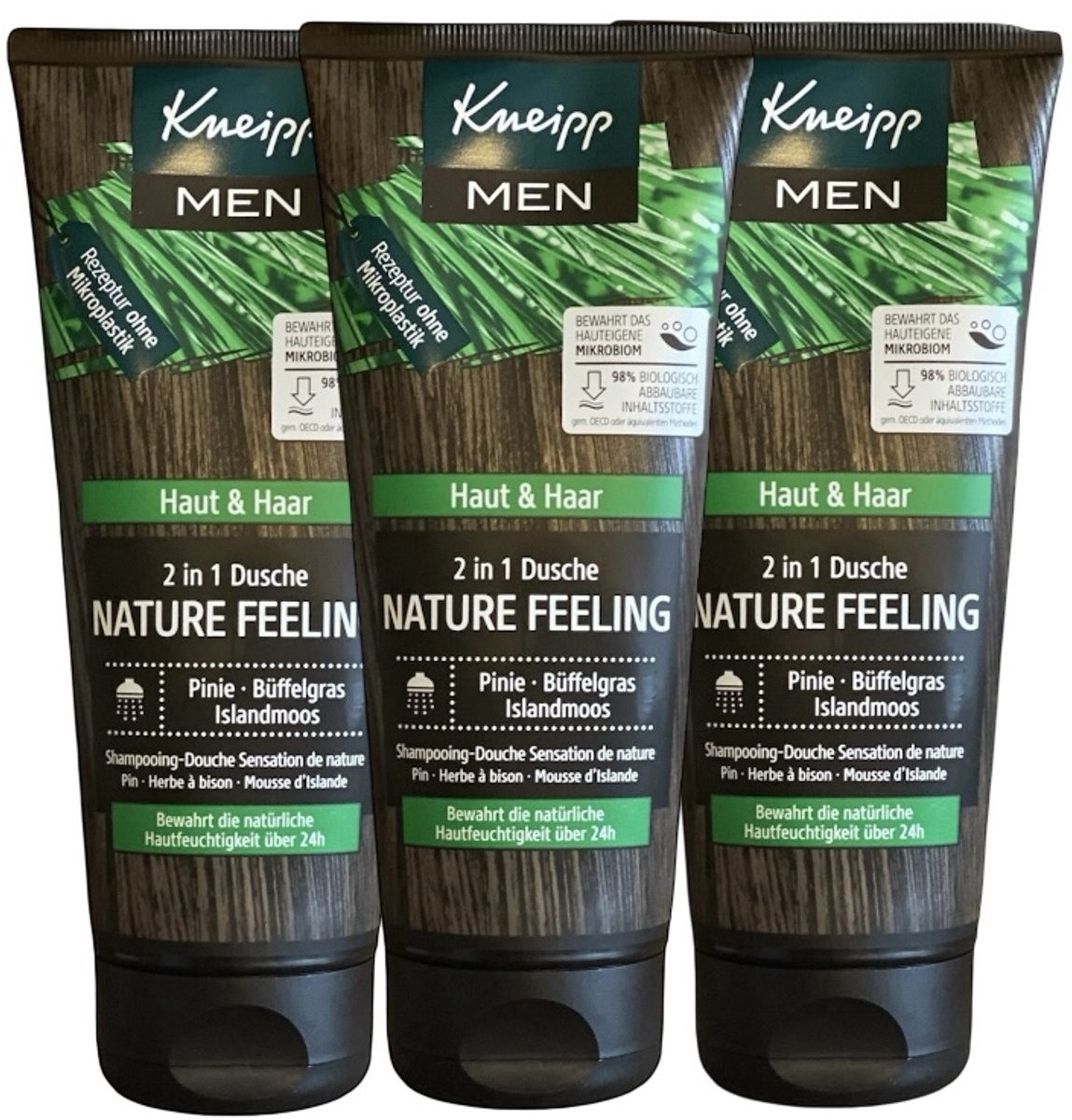 Goedkoopste 3x douchegel voor mannen - kneipp - aromatische douchegel - 2 in 1 - 200 ml
