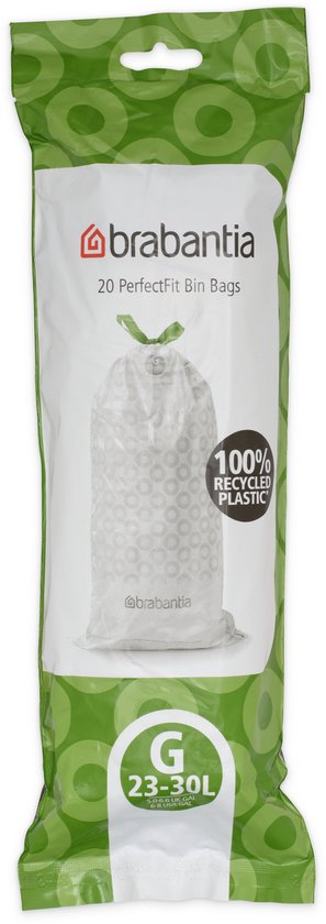 Brabantia PerfectFit Vuilniszakken - 30 l - Code G - 6 rollen x 20 stuks