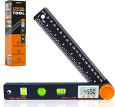 Vesfy Zwaaihaak Digitaal met Waterpas - 320mm - 360 Graden - Hoekmeter - Blokhaak - Winkelhaak