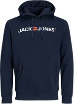 JACK & JONES Corp old logo sweat hood slim fit - sweat à capuche en coton mélangé pour homme - bleu - Taille : XS
