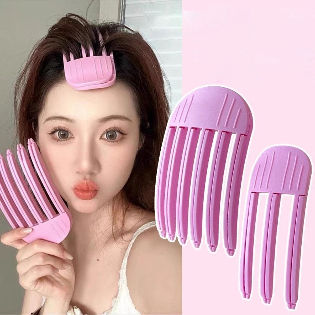 Haar - Haarclip - Volume haarclip - Haarklem - Haarspeld - Haarklem in 2 maten groot & klein - Beauty Tools - Roze