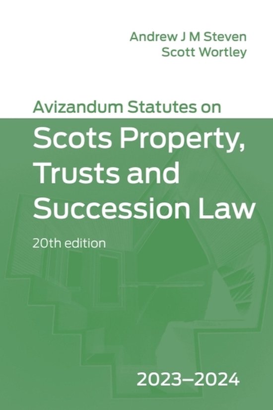 Avizandum Statutes on Scots Property, Trusts & Succession La ... - cover