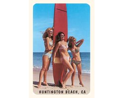 Pocket Sized - Found Image Press Journals-The Vintage Journal Surfer Girls, Huntington Beach, California