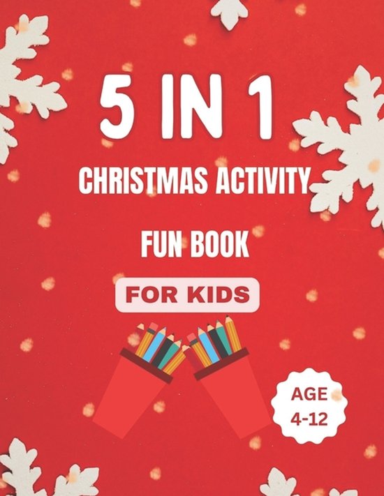 5 in 1 Christmas Activity Fun Book for Kids Age 4-12, Ross Press ...