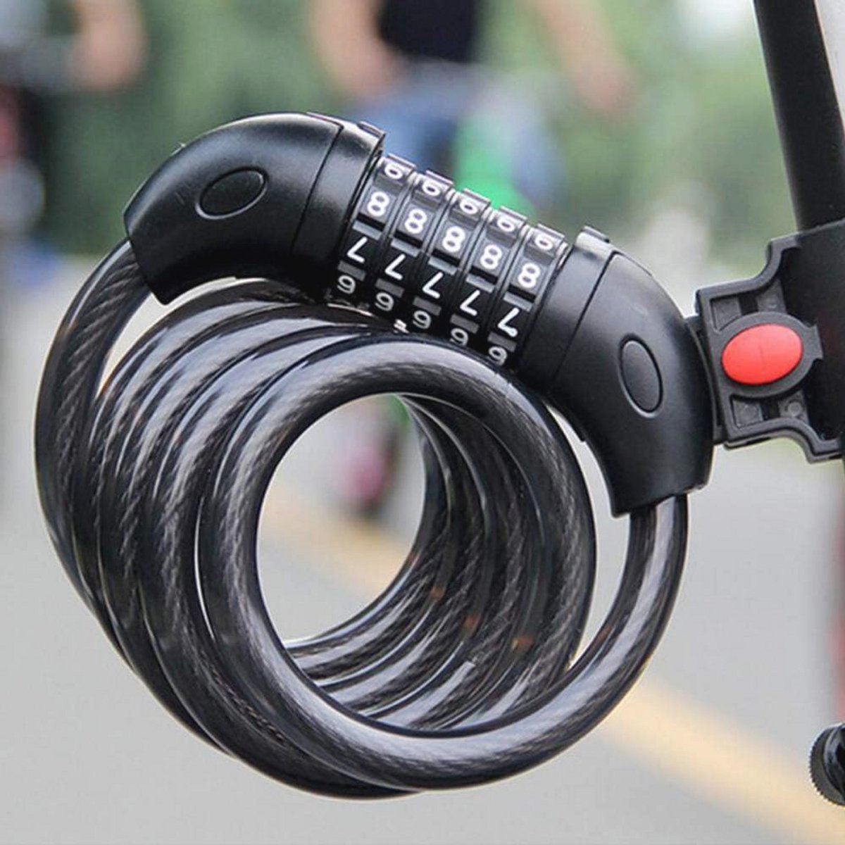 Fietsslot met 5-cijferige code en ketting van 1200 mm voor optimale beveiliging