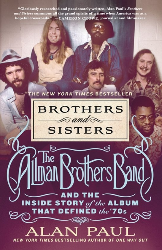 De cover van het boek "Brothers and Sisters" met de Allman Brothers Band, de New York Times Bestseller.