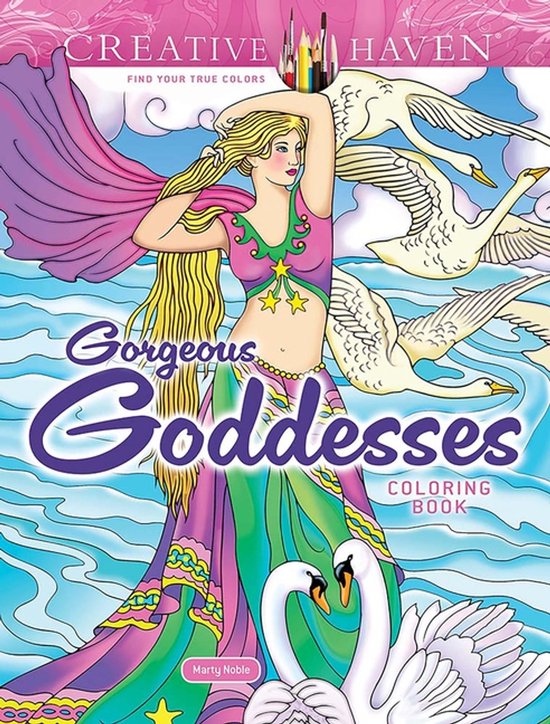 Creative Haven Gorgeous Goddesses Coloring Book - cover