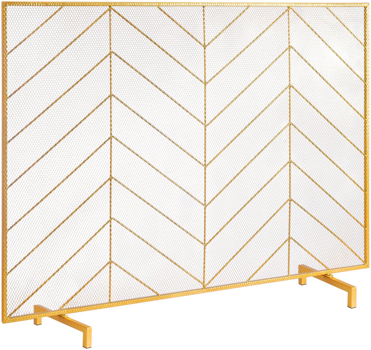 Haardscherm, 980 X 758 Mm, Vonkenscherm van Ijzergaas, Vrijstaand Haardrooster voor Woonkamer, Eenvoudige Installatie, Moderne Woondecoratie