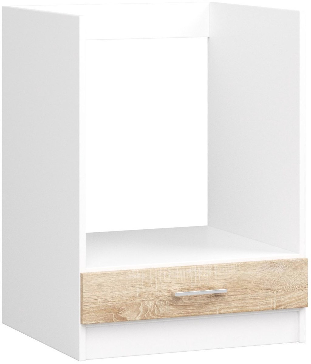 Keukenkast modulaire LIMA / Onderkast / Ovenkast / AKORD Furniture Factory / Wit - Sonoma Eik / 60 x 82 x 55 cm