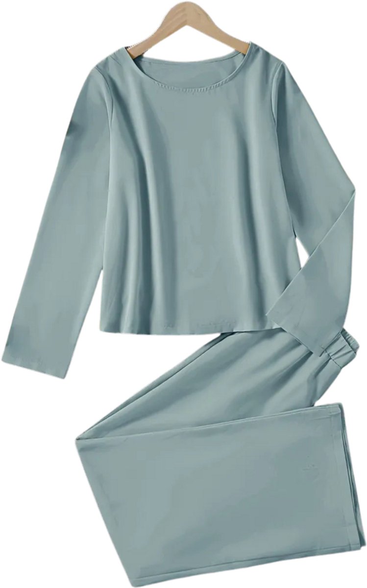 Bovista Linnen Broek Dames Zomerbroek Volwassenen Lange Broek Pantalon Strandbroek Zomer Ibiza Stijl Turqoise Turquoise