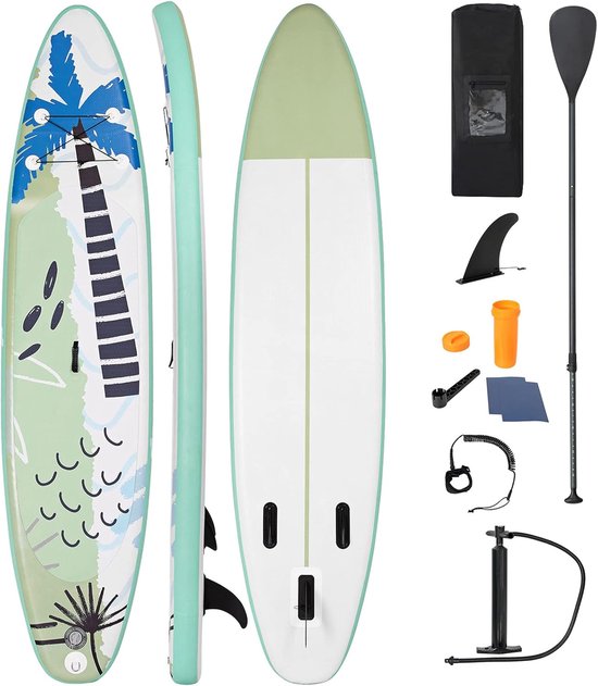 Planche De SUP Gonflable Bifanuo 10 Pieds - Pack Complet Avec Pagaie Et Sac à Dos - Idéale Pour Débutants