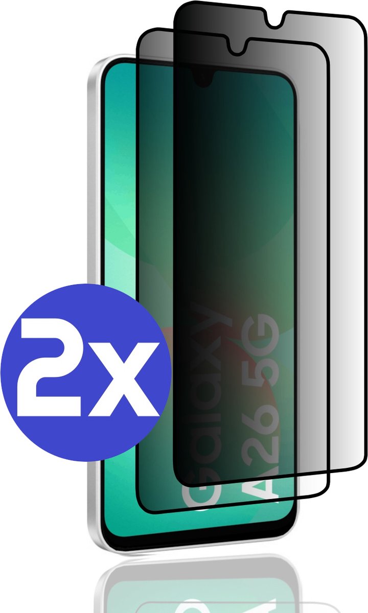 ArmorDrop Privacy Screenprotector Geschikt Voor Samsung A26 - Gehard Glas - 2 Stuks