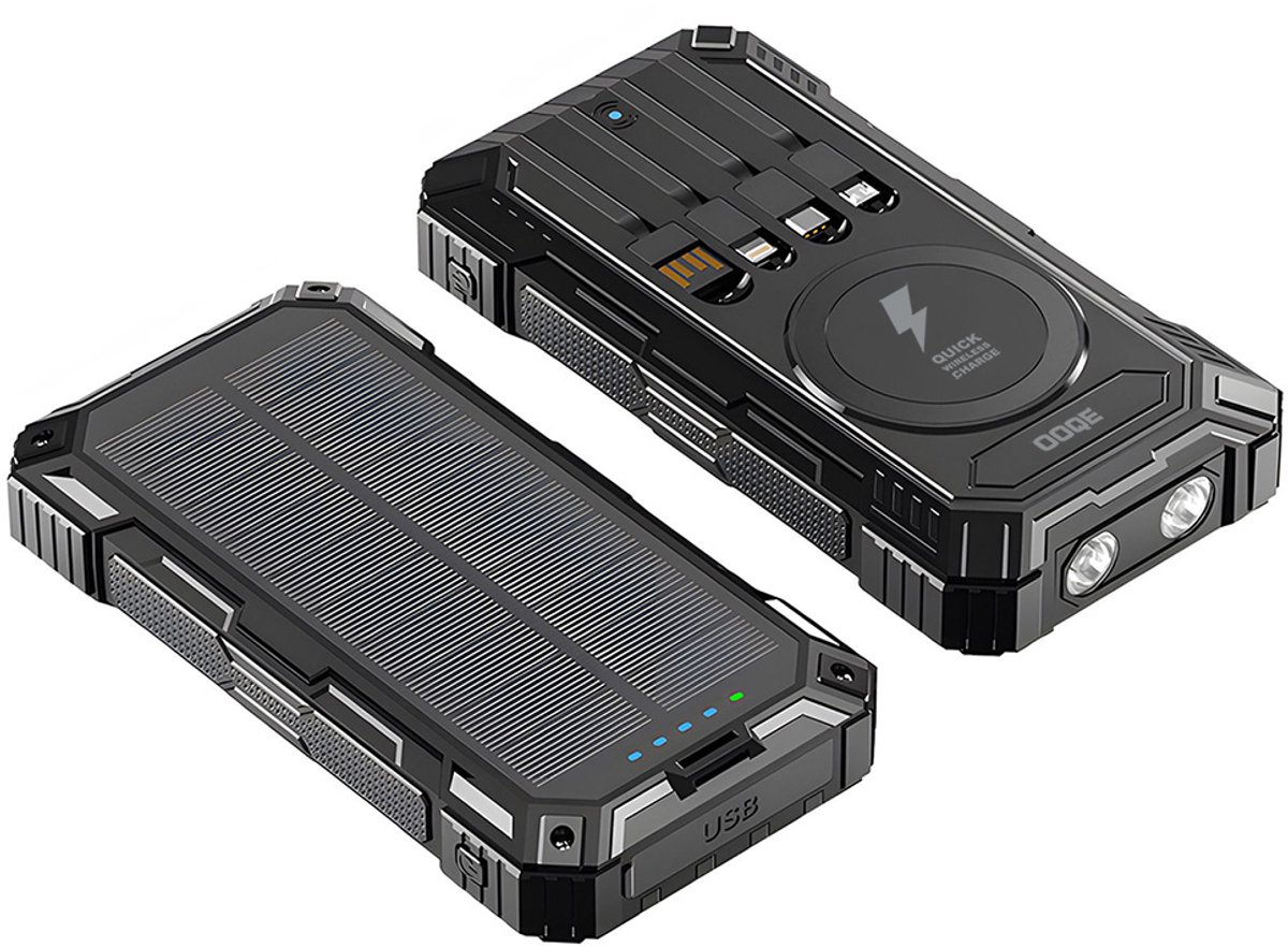 OOQE MultiCharge 4 - All-in-One Solar Powerbank | Powerbank - OOQE - €119,95