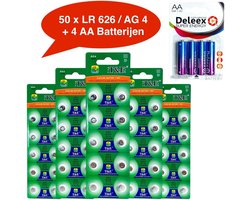 AG 4 / 377A Alkaline batterijen - 5x10 strips - 50 stuks knoopcel Tian Qiu batterijen (ook bekend als LR66 LR626,SR626,GP377 280-39)