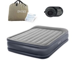 Intex Queen Deluxe Pillow Rest Luchtbed met ingebouwde pomp - 203x152x42 cm