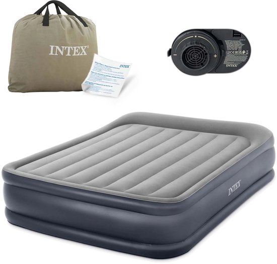 Intex Queen Deluxe Pillow Rest luchtbed – 203x152x42 cm – met pomp