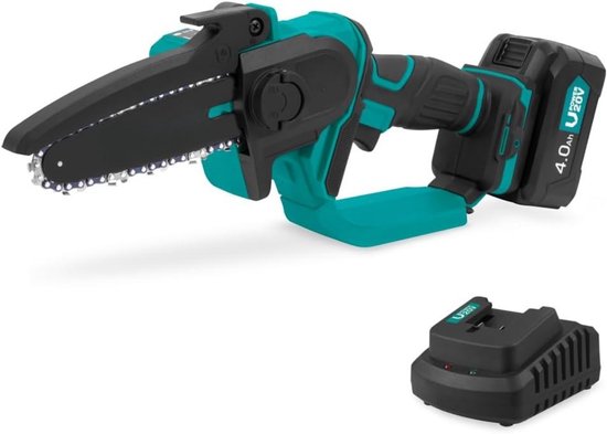 Zylo® Mini Kettingzaag - Kettingzaag Accu - Hand Kettingzaag - Zwart en Groen - ‎41 x 15 x 15 cm